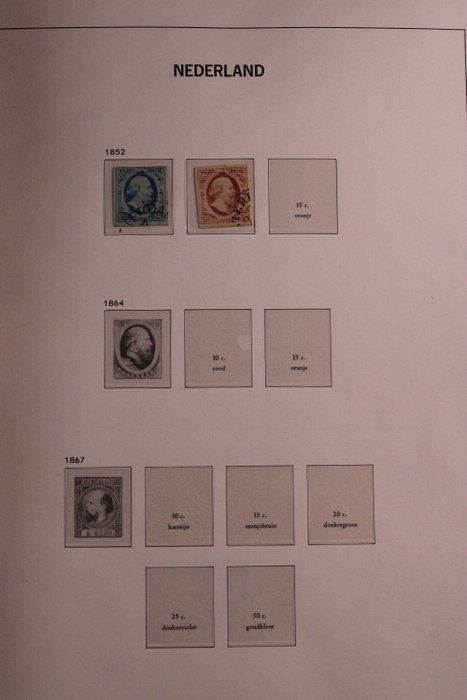 Ολλανδία 1852/2001 - Παρτίδα σε 2 προεκτυπωμένα άλμπουμ Davo Crystal + 4 (μερικώς) παλιά στοκ βιβλία