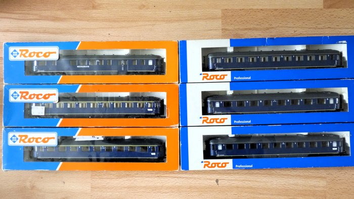 Roco H0 - Carrozza passeggeri di modellini di treni (6) - Carrozze del piano D - NS