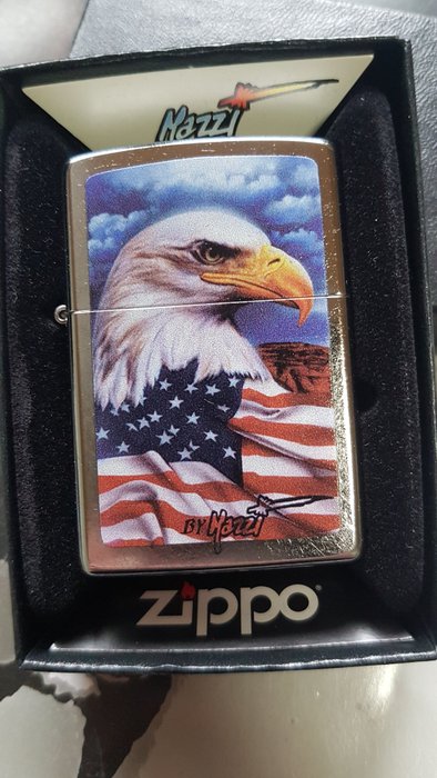 Zippo - Original Zippo Rarität Eagle American Freedom aus der By Mazzi Collection - Accendino - Cromo