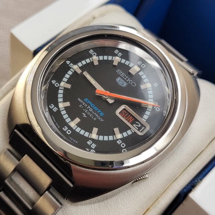 Seiko - 5 "Sports"  Oversized Automatic Watch - 没有保留价 - 男士 - 1970-1979