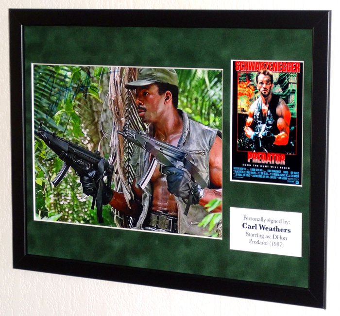 Predator - Carl Weathers ✝ (Dillon) Premium Framed, signed + Certificate of Authenticity