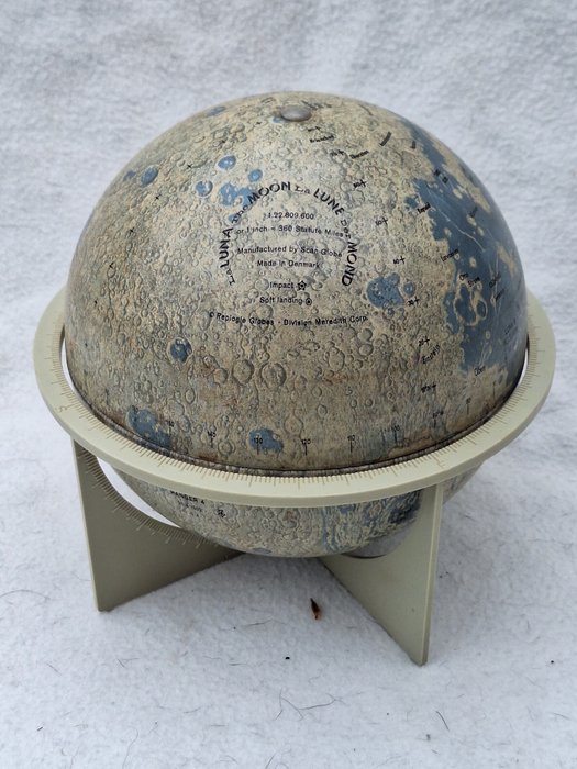 地球 - Scan-Globe Maan globe - 1961-1980 - 可旋轉，底座鬆動