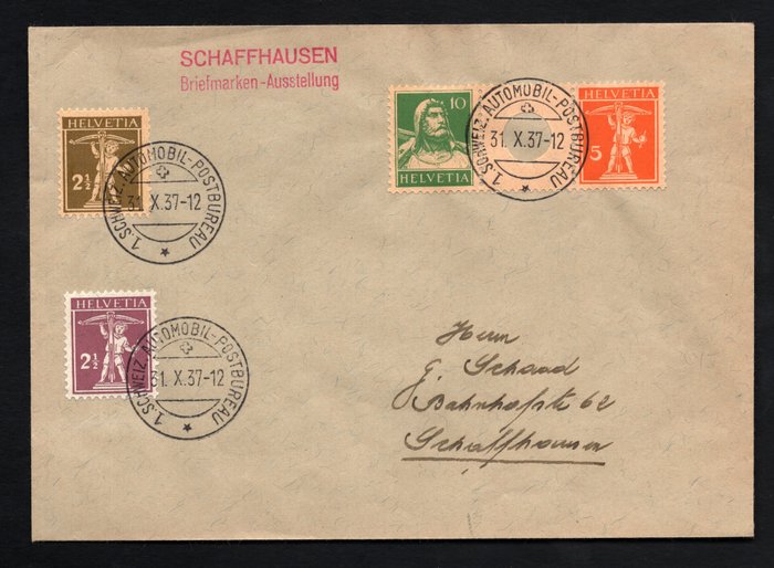 瑞士 1921 - Tête Bêche 和信在桥之间行走 - 全球免运费 - Zumstein S20 + 136 en 169