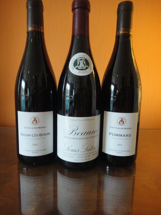 2020 Louis Latour Beaune et Jean Claude boisset 2021Pommard & Savigny les Beaune - Burgundia - 3 Butelki (0,75l)
