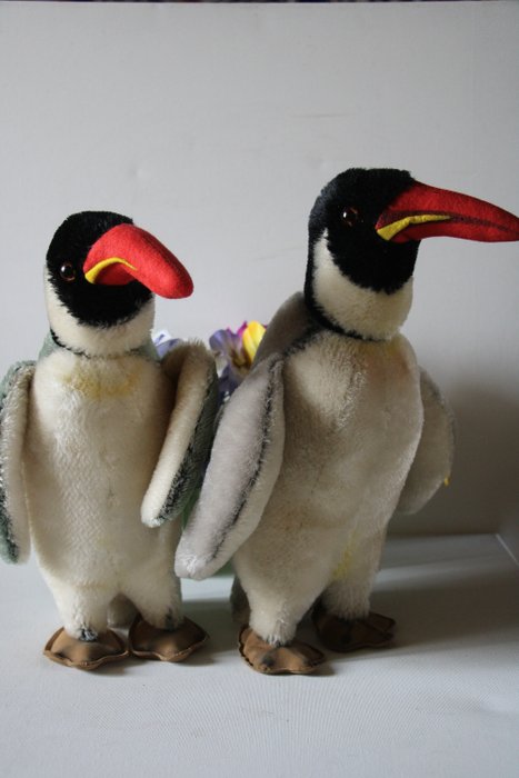 Steiff: 2 pinguins, jaren 1960-1980. - 毛绒动物 - 德国