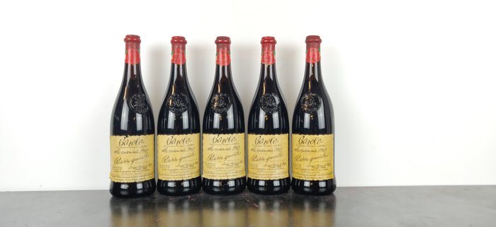 1961 Bosca Luigi, Barolo Riserva Speciale - 巴罗洛 - 5 Bottles (0.72L)