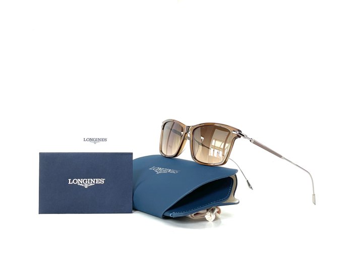Other brand - LONGINES, LG0023-H/S 56F, Cat.:*3, ZEISS lenses, Silver plated Shiny ruthenium, Caramel acetate *New - Lunettes de soleil
