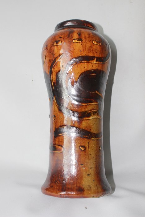 Alfred William Finch (eigen atelier) - Alfred William Finch (1854-1930) - 花瓶 -  博物館新藝術風格陶瓷花瓶，由藝術家 A.W.芬奇 - 比利時  - 陶瓷