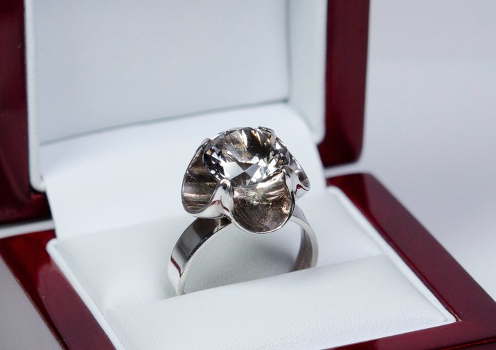 Ohne Mindestpreis - Bergkristall - BeH, Sweden - Ring - 925 Silber 