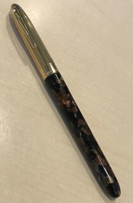 Sheaffer - Sheaffer Crest-Opalite Golden Brown,Gt Medium 18k solid Gold Nib  Fountain Pen in Mint Condition - Täytekynä