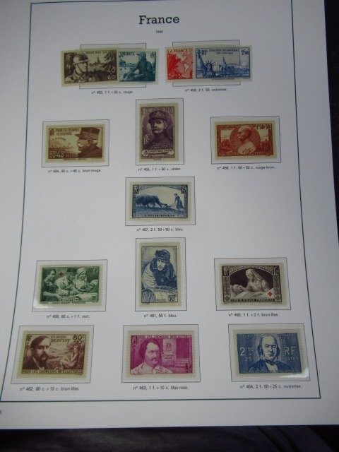 Ranska 1940/1949 - upea postimerkkikokoelma