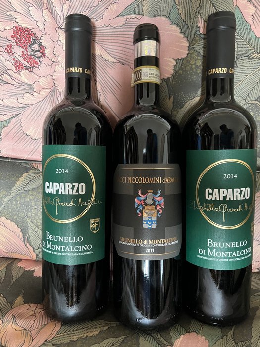 2014 Caparzo & 2013 Ciacci Piccolomini d'Aragona - 蒙達奇諾·布魯奈羅 - 3 瓶 (0.75L)
