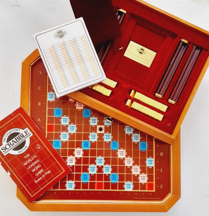 Franklin Mint ¬ Scrabble Luxury Collection ¬ Acabado baño oro 24k - Brettspiel - Holz und 24-karätige Vergoldung.