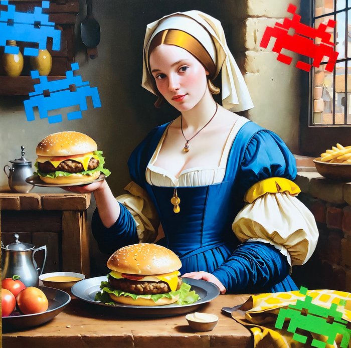 Koen Betjes - The Milkmaid (Vermeer) POP!  hamburger