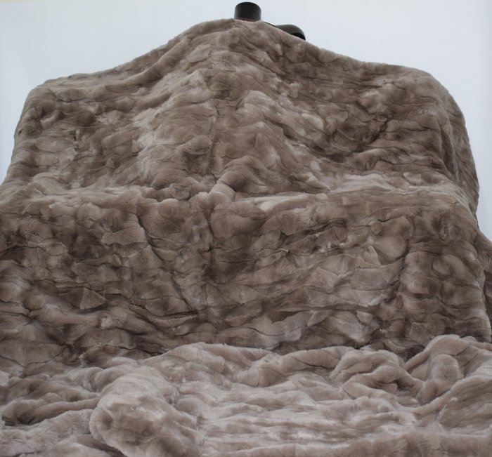 Filippos Furs King Size Rex Chinchilla - Decke  - 230 cm - 230 cm