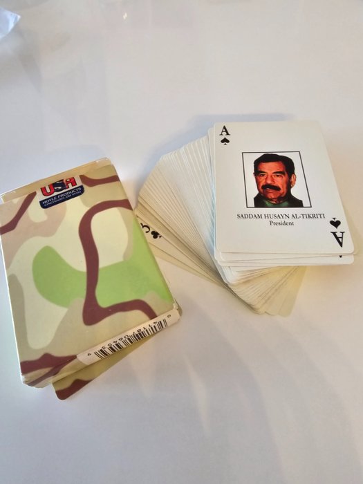 USA - Us Army Card game most wanted irakisk - Irak invasjon - Militært tilbehør - 2003