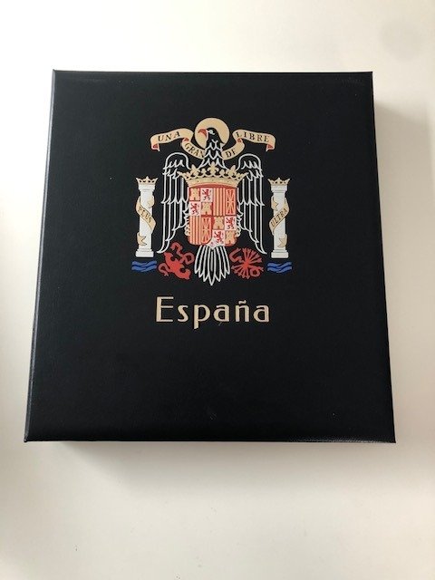 Spain 1850/1944 - Davo luxury stamp album Spain I 1850 - 1944 including contents + cassette. - Davo luxe postzegelalbum Spanje I 1850 - 1944 inclusief inhoud + cassette.