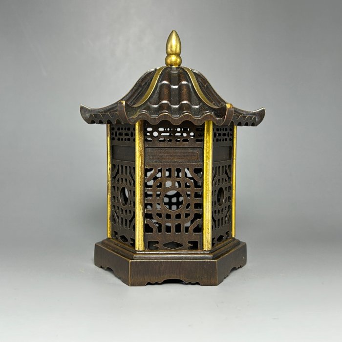 涼亭設計香爐 - 銅 - 中國 - 現代的