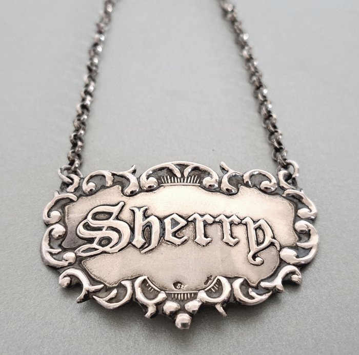 Gebroeders Niekerk 	 - Label - Carafe and/or bottle label "Sherry" - .833 silver