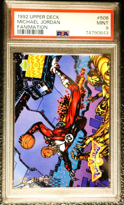 1992 - Platforma superioară - Michael Jordan - Fanimation - #506 - 1 Graded card - PSA 9