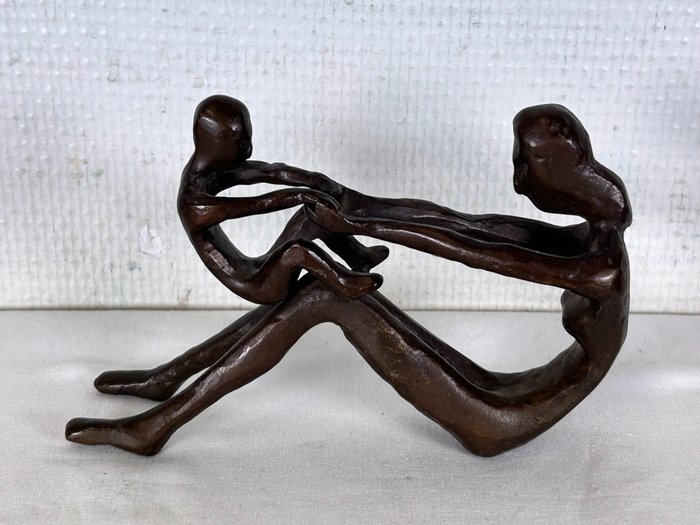 雕刻, Moeder met kind - 10.5 cm - 青銅色