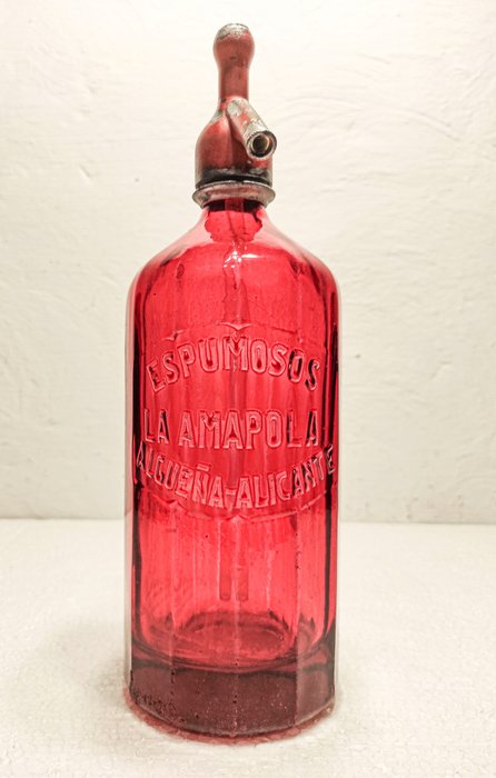 Flasche - Siphon 'Sparkling La Amapola' - Glas und Blei