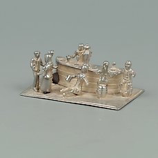 C.A. Stout – Bar scène *NO RESERVE* – Miniatuur figuur – Zilver