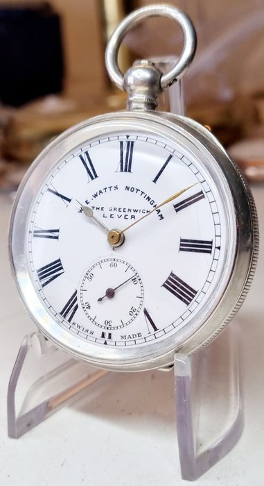 W.E.watts Nottingham the Greenwich lever - pocket watch No Reserve Price - 877569 - 1850-1900