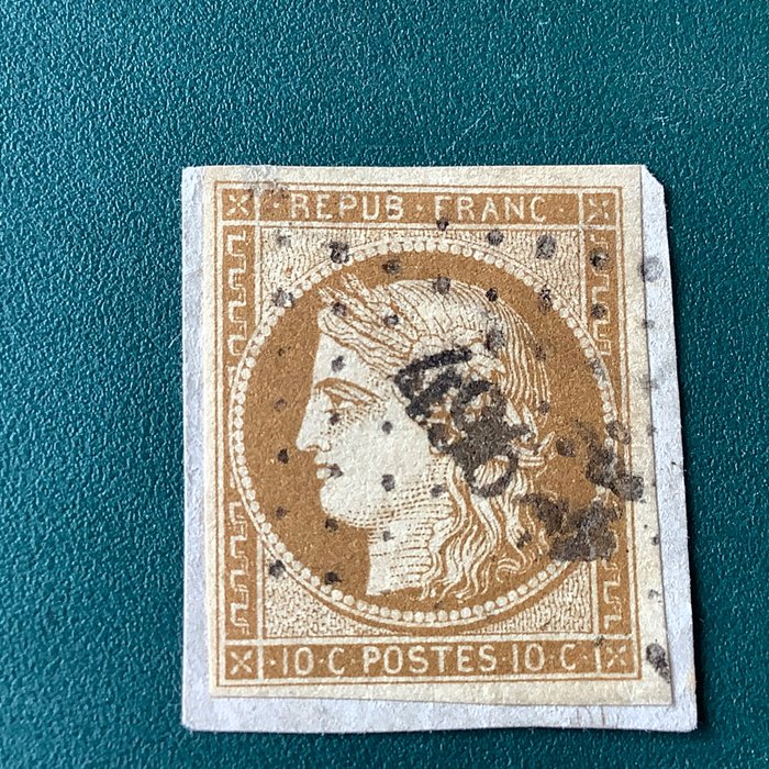 法国 1850 - 10 美分 Ceres - 标记为 Richter - Yvert 1