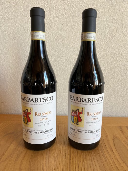 2016 Produttori del Barbaresco, Rio Sordo - Barbaresco Riserva - 2 Flaschen (0,75 l)