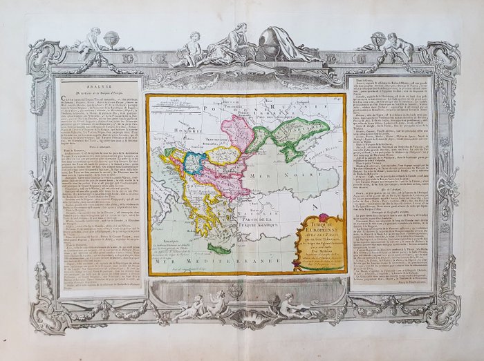 歐洲, 地圖 - 土耳其/希臘/馬其頓/克里特島/烏克蘭/科索沃; Desnos / Brion De la Tour - Turquie Europenne avec les Etats qui en sont Tributaires - 1781-1800
