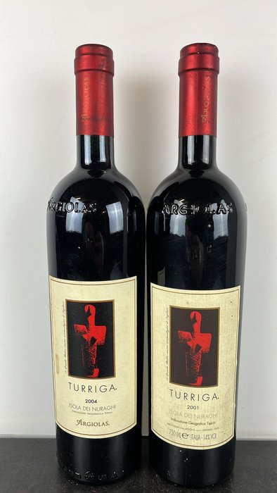 2004 & 2001 Argiolas, Turriga - 撒丁岛 - 2 Bottles (0.75L)