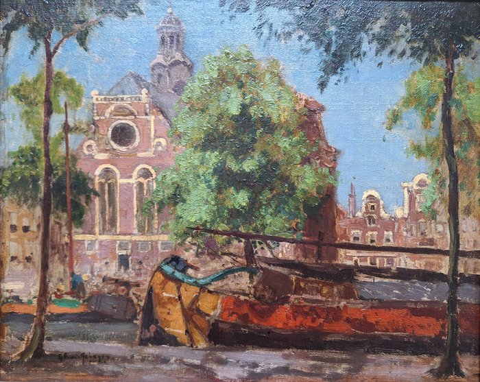 Gerbrand Frederik van Schagen (1880-1968) - Noordermarkt Amsterdam
