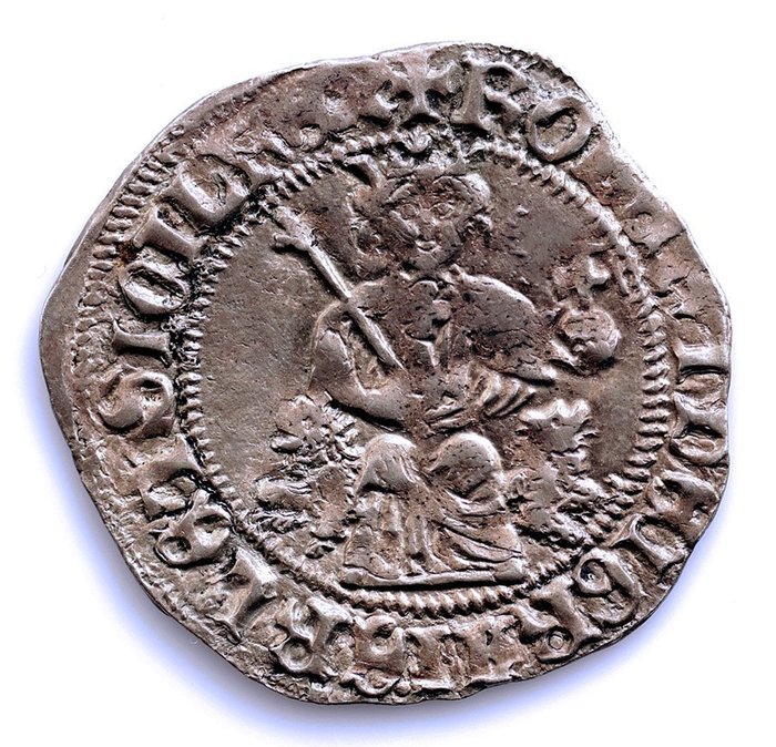 Italia, Reino de Nápoles. Robeto D'Angiò (1309-1317). Gigliato