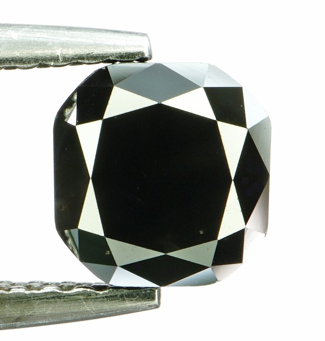 鑽石 - 1.17 ct - 改良型輝煌 - Natural Fancy Black - No Reserve