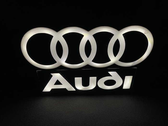 Audi - Opplyst skilt - Plast