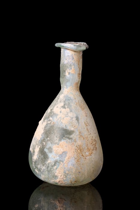 Αρχαία Ρωμαϊκή Glass Unguentarium - Υαλουργική Αριστεία!  (χωρίς τιμή ασφαλείας)