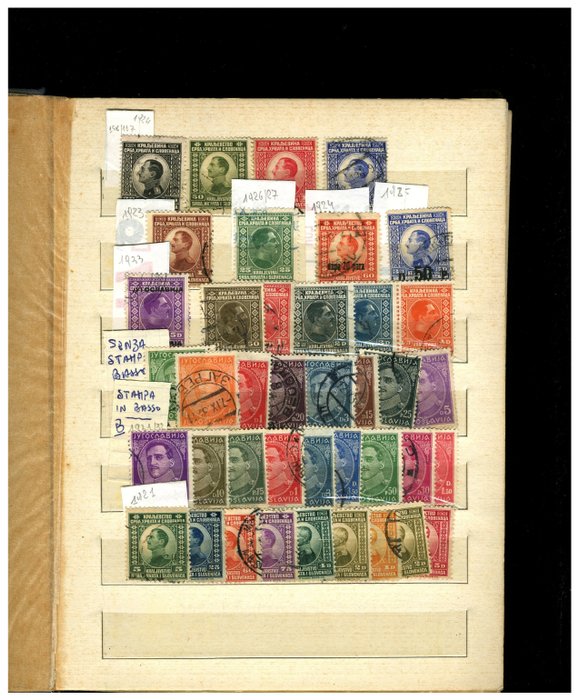 Europa – Verschiedene Nationen.  - Auswahl gebrauchter Briefmarken, montiert auf Einsteckbüchern.