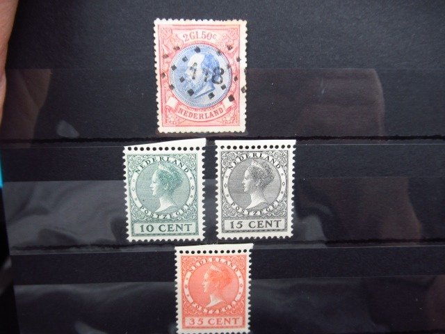 Holland 1872/1924 - Udvalg af frimærker - NVPH n°29 et 136 /138