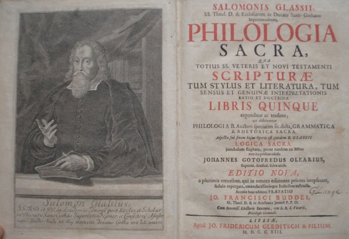 Salomo Glassius - Philologia Sacra - 1713