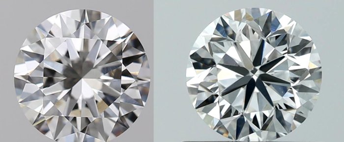 2 pcs Diamonds - 1.40 ct - Brilliant - H - VVS2, *No Reserve Price* *Pair*