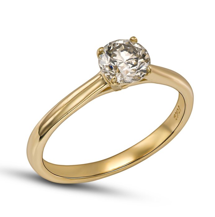 No Reserve Price - Ring - 14 kt. Yellow gold -  0.61 tw. Diamond  (Natural) 