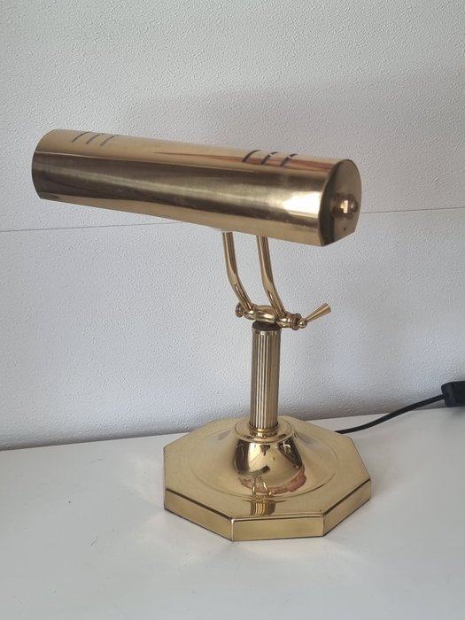 Bankierslamp - notarislamp - Desk lamp - Brass