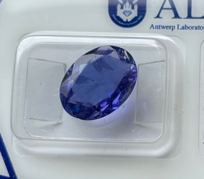 紫羅蘭色, 藍色 坦桑石  - 4.40 ct - Antwerp Laboratory for Gemstone Testing (ALGT)