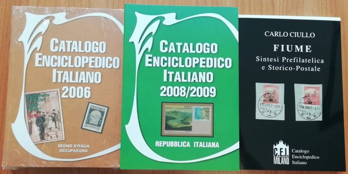 Włochy  - Zestaw 3 katalogów CEI: Kingdom, Republic i River autorstwa Carlo Ciullo.