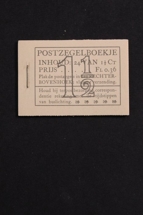 Netherlands 1935 - Stamp booklet - Free shipping worldwide - NVPH PZ22d-N