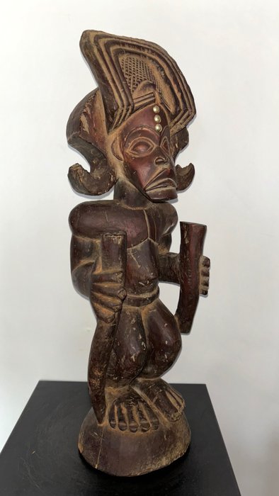 Afrikanische Statue Chokwe-Figur des Anführers der Demokratischen Republik Kongo - Chokwe - Kongo Demokratische Republik Kongo  (Ohne Mindestpreis)