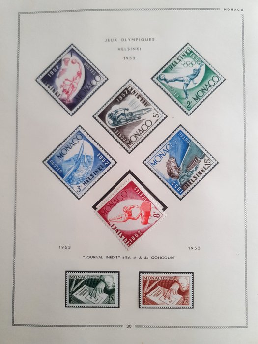 French Colony 1952/1972 - Very beautiful new and complete set of Monaco, Current Post, on MOC pages,...