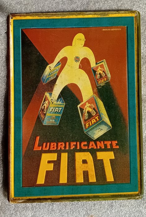 Sign - Fiat - Insegna pubblicitaria Lubrificanti Fiat