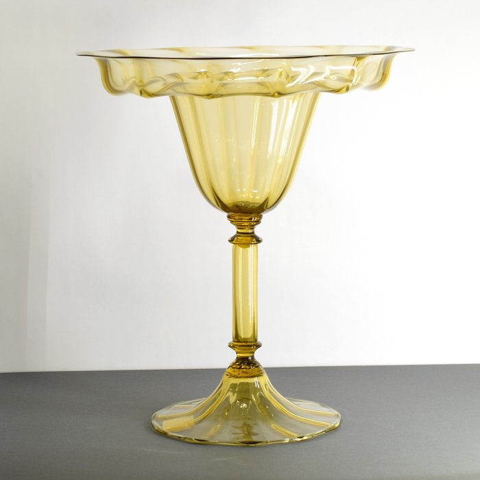 Pauly & C. - Vase -  Gerippt  - Glas, von Murano mit Originalstempel